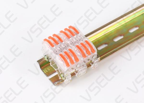 Quality Guide Rail Plug In 32A Quick Terminal Block Wire Connector for sale