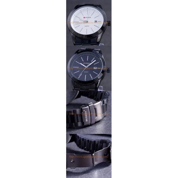 Fashion Watch Accessories Stainless Steel Quartz Analog Watches Men CURREN 8091 Business