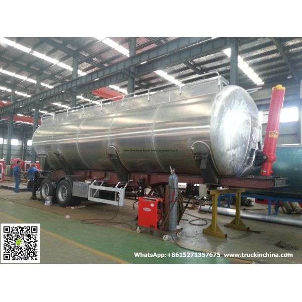 Aluminum Alloy Wheat Flour Bulk Tanker with Tipping Hydraulic Cylinder (6000USG-10000USG )whApp:+8615271357675