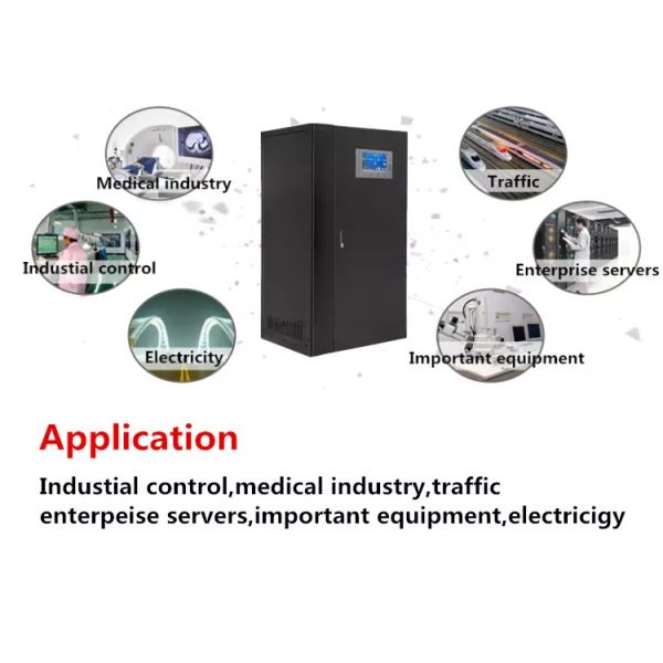 Low Frequency Industrial UPS Power Supply with 0ms Transfer Time 40kva-120kva Capacity and Sealed Free Maintenance Battery