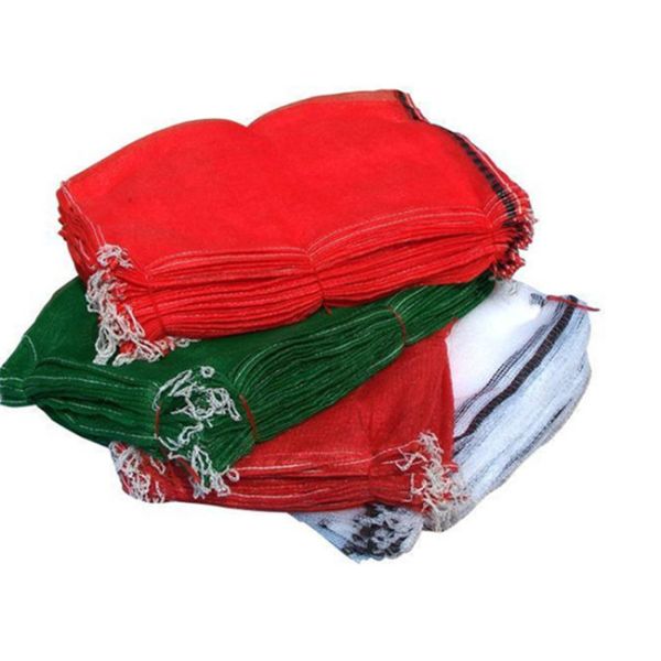 Orange PP PE Monofilament Yarn Nylon Garlic Mesh Bag for Packing Firewood
