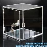 Storage Organizer Box Containers, Acrylic Box With Lock, Toy Display Case Box,
