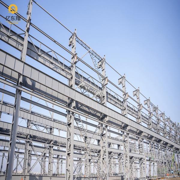 Quality Customized Steel Structure Warehouse With Single Steel Or Sandwich Panel Wall Cladding And Customized Logo for sale