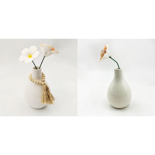 Custom Modern Table Ornament Ceramic Flower container Handmade Glaze And Matte Pottery Bud Vase For Home Decor