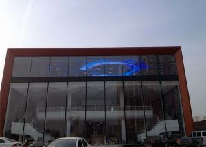 China Gold Power Indoor LED Transparent Screen 16 Bits Max Transparency Up To 90% wholesale