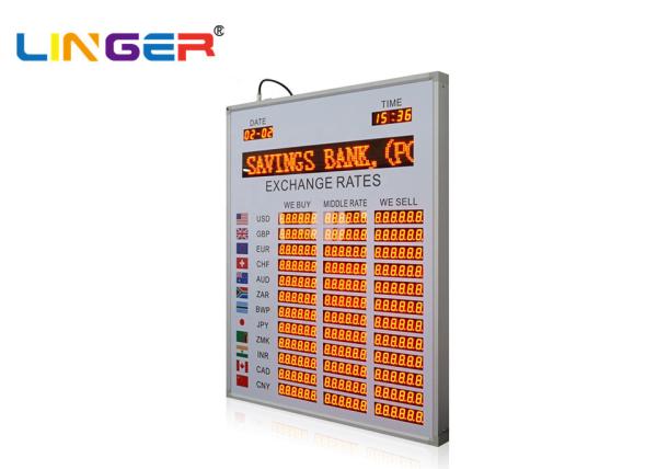 Quality Professional Foreign Currency Exchange Rate Display Board Of 7 Segment For Bank for sale