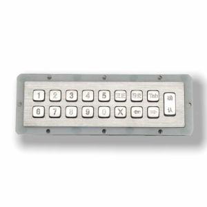 17 Keys Metal KeyPad Stainless Steel Industrial Numeric Keypad Customized
