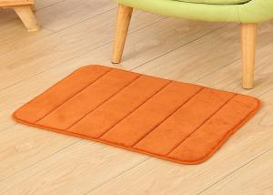 China Embossing stripe design 100% polyester memory foam area rugs anti-skid rug multiple color and size for your choice wholesale