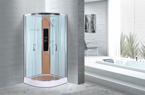 China Comfort Waterproof Curved Corner Shower Enclosure Kits Free Standing Type wholesale