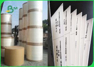 China 0.3mm 0.6mm Natural White Water Absorbent Cardboard Paper Roll  600mm x 80mm For Paper Coaster on sale