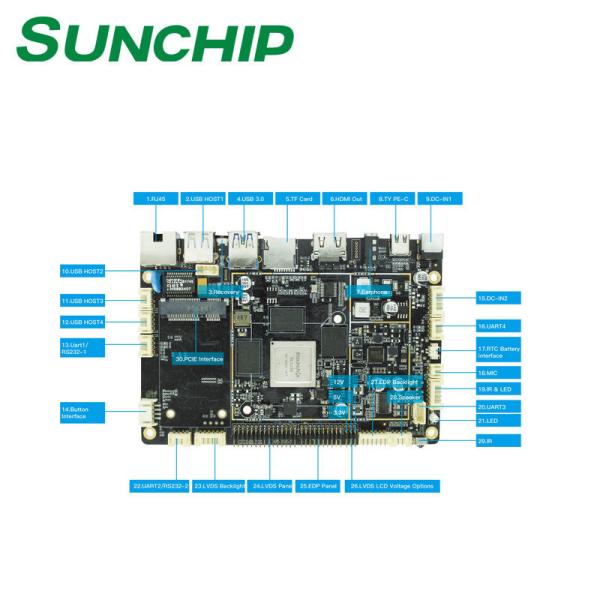 Quality Android 10 OS RK3399 Embedded System Board 6USB Host 3Uart Port POE WIFI BT 4K HD Supported for sale
