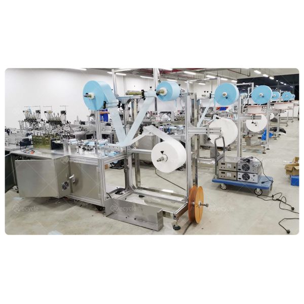 High Speed Elastic mask making machine 3-ply Flat disposable face mask making machine
