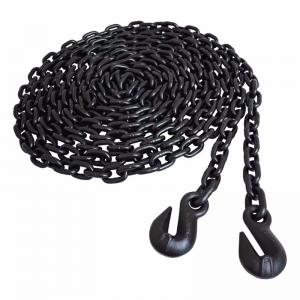 China Black Oxide Finish G80 Lifting Chain with 2t Working Loadlimit and Welding Hooks on sale