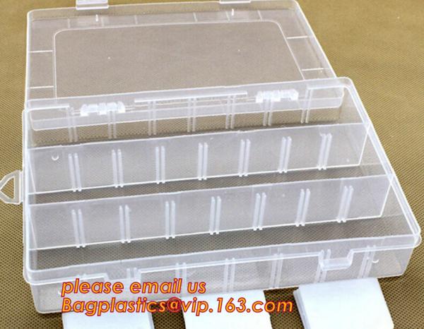 Plastic Storage Box for Screws Accessory, Multifunctional Transparent Storage Kit Plastic Container Box with 8 Compartme