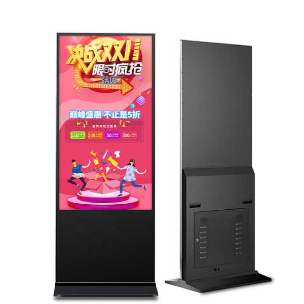 Quality Multiple Language 49 Inch Floor Standing LCD Digital Signage Pre Installed OS Android for sale