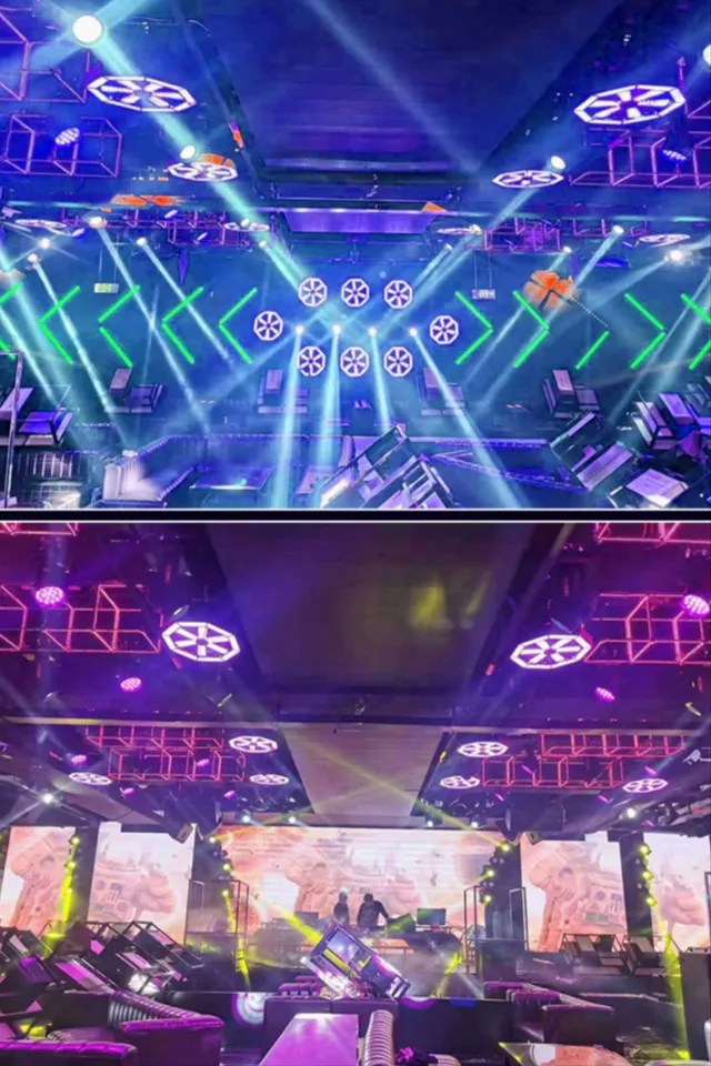 LED Matrix Stage Effect Light With 93 Ra Color Rendering Index And Rotating Fan