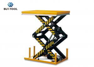 China 800 Kg Electric Hydraulic Double Scissor Lift Table Cart Max Height 80&quot; wholesale