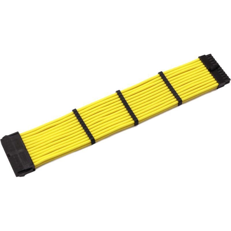 24Pin Braided Sleeved Extension Cord Power Cords Female Power Supply Extension Cable Cotton Cable 18AWG 300mm