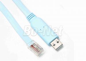 China Smart Control Cisco USB To Rj45 Console Cable / Cisco Blue USB Console Cable 1.7M wholesale