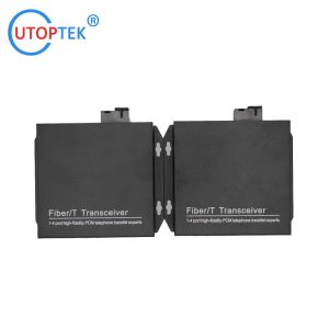 4 Channel RJ11 Telephone +1x10/100M Ethernet Over Fiber Optic Media Converter