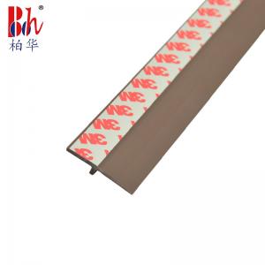 China Co - Extruded Brown Pvc Door Bottom Seal With 3M Self - Adhesive Tape Garage Door Weather Stripping wholesale
