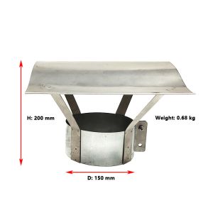 China 6in 1.2mm Chimney Pot Rain Cap Cowl Four Corners Ceramic Fibers Insulation on sale