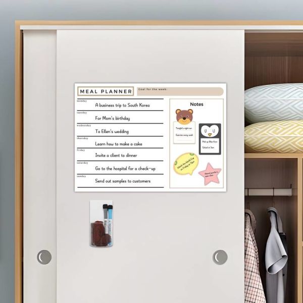 Multifunction Combination Creative Reusable Calendar Planner Sticky Dry Erase Board OEM