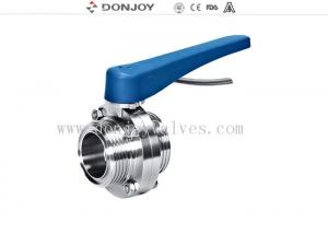 China Food grade stainless steel threaded sanitary butterfly valve 1 to 12 wholesale