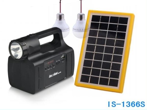 Quality Solarbright portable small mini rechargeable led home lighting solar power with USB charger FM radio led bulb for sale