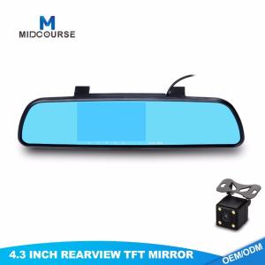 Waterproof Night Vision 1080p Backup Camera and Rear View Mirror with 4 Inch LCD Monitorr/ Remote Control
