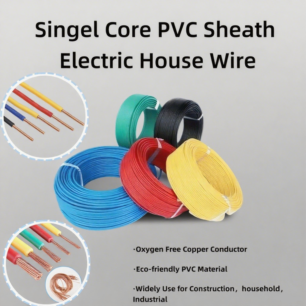 Single Core Household Ground Earth Cable 6mm 10mm 25mm 50mm PVC Sheath Electric House Wire