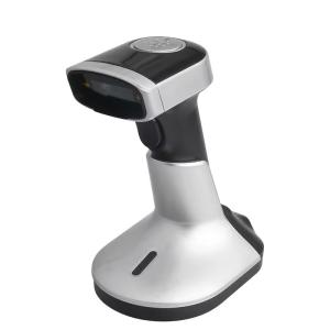 China Handheld Barcode Scanner 1D Qr Code With Charging Stand USB Wireless Bluetooth Barcode Reader wholesale