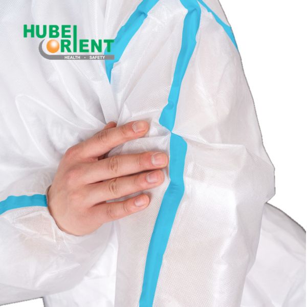 Excellent Resistance Hospital PP PE Disposable Isolation Gown With Seam Tape