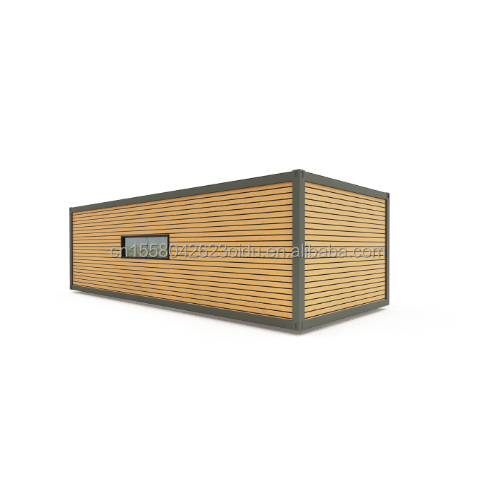 40ft Luxury Container Wooden House with 2 Bedrooms Prefabricated Home Office Modern Design Galvanized Steel Bending 180g