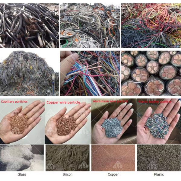 Dry Copper Wire Recycling Machine for Scrap Metal Shredding