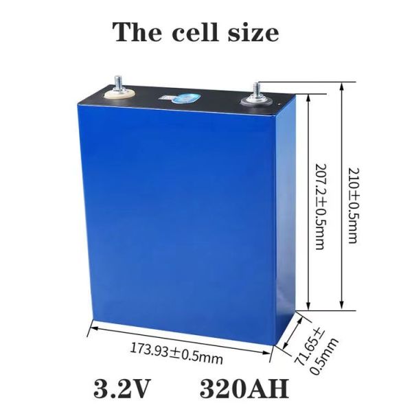 Rechargable Prismatic LFP Battery Cell 3.2v 320ah Solar Energy Storage