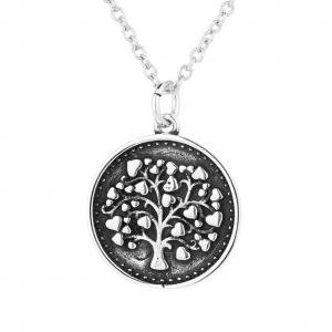 China 14.4in 10g Chroker Sterling Silver Necklace X18 Tree Of Life Pendant wholesale