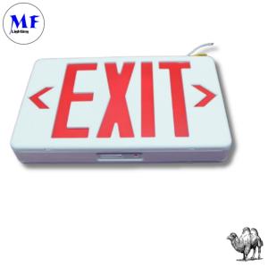 China Industrial-Grade IP65 Fireproof Waterproof LED Emergency Exit Sign Light With 5h Backup Wall Mount Dual Power AC/Solar For Factory Garage Office Red Green on sale