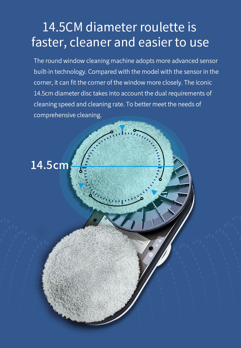 90W Magnetic Window Cleaner Robot with 2800Pa Suction