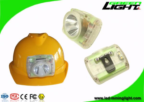 Quality 15000 Lux Mining Cap Lights PC ABS Material OLED Screen With Transparent Body for sale