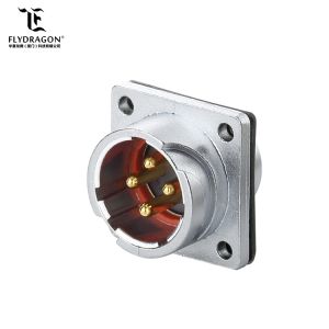 metal shell 4 pin battery terminal bulkhead electrcial soldering waterproof