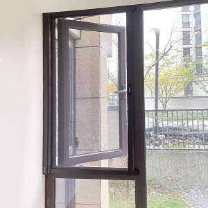 China Custom Retractable Insect  Mosquito Proof Window Screen Window Bug Screen Removable Insect Screen Window on sale