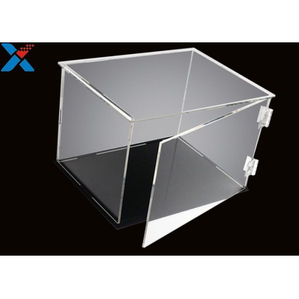 Rectangle Acrylic Display Box Open Door Assembled Clear Dust Storage Box