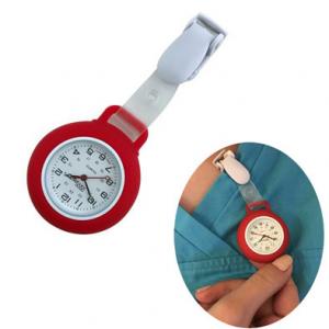 China Promotional Clip Silicone Nurse Watch Pocket Watch Logo Customized wholesale
