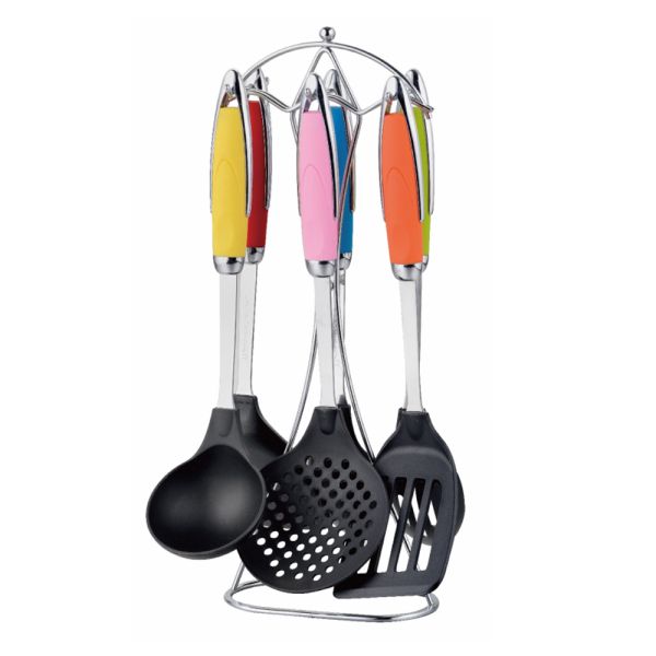 Non-stick 7 Pcs Nylon Cooking Tools Set Solid and Durable for Eco-friendly Kitchen