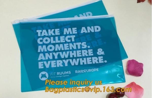 Biodegradable Top quality B4 A4 B5 A5 A6 transparent zipper file bag pvc zipper