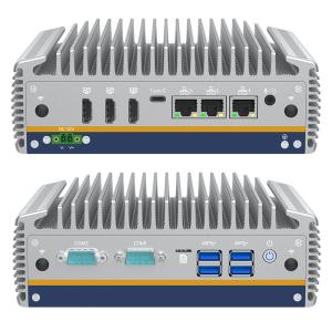 China Industrial Embedded PC 12V DC Fanless Mini Box X86 Intel 14th Core Ultra i5/i7 Processor Windows 11 Linux OS wholesale