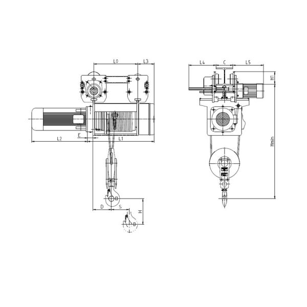 ISO 5 Ton 10 Ton Electric Wire Rope Pulling Hoist