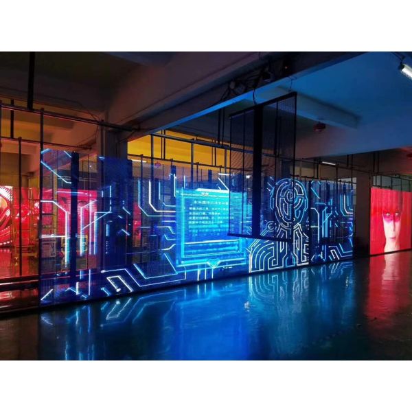 Transparent LED Screen P3.91 commercial advertising glass window display indoor transparent led display screen