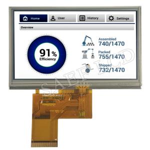 China 4.3&quot; Inch LCD TFT Screen 480x272 IPS full viewing angle RGB interface with Resistive Touch Panel LCD TFT Screen wholesale
